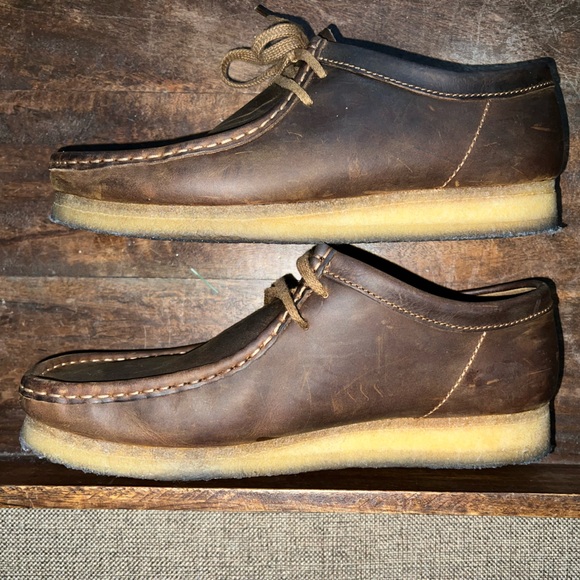 Clarks Original Wallabee in Beeswax Leather-Brown Sz 10.5M - Picture 3 of 7